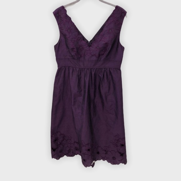 Adrianna Papell Dresses & Skirts - Adrianna Papell Purple Embroidered Floral dress